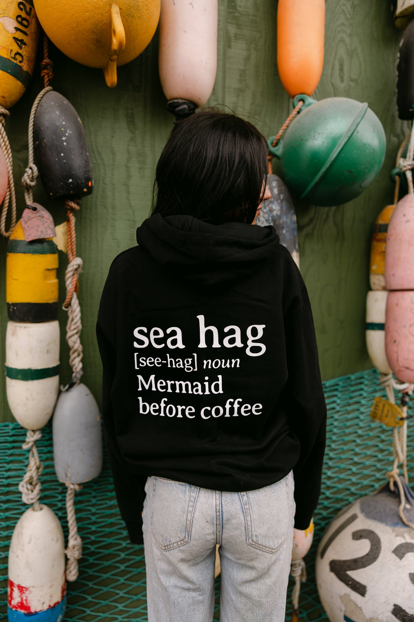 Sea Hag Hoodie – Black & White
