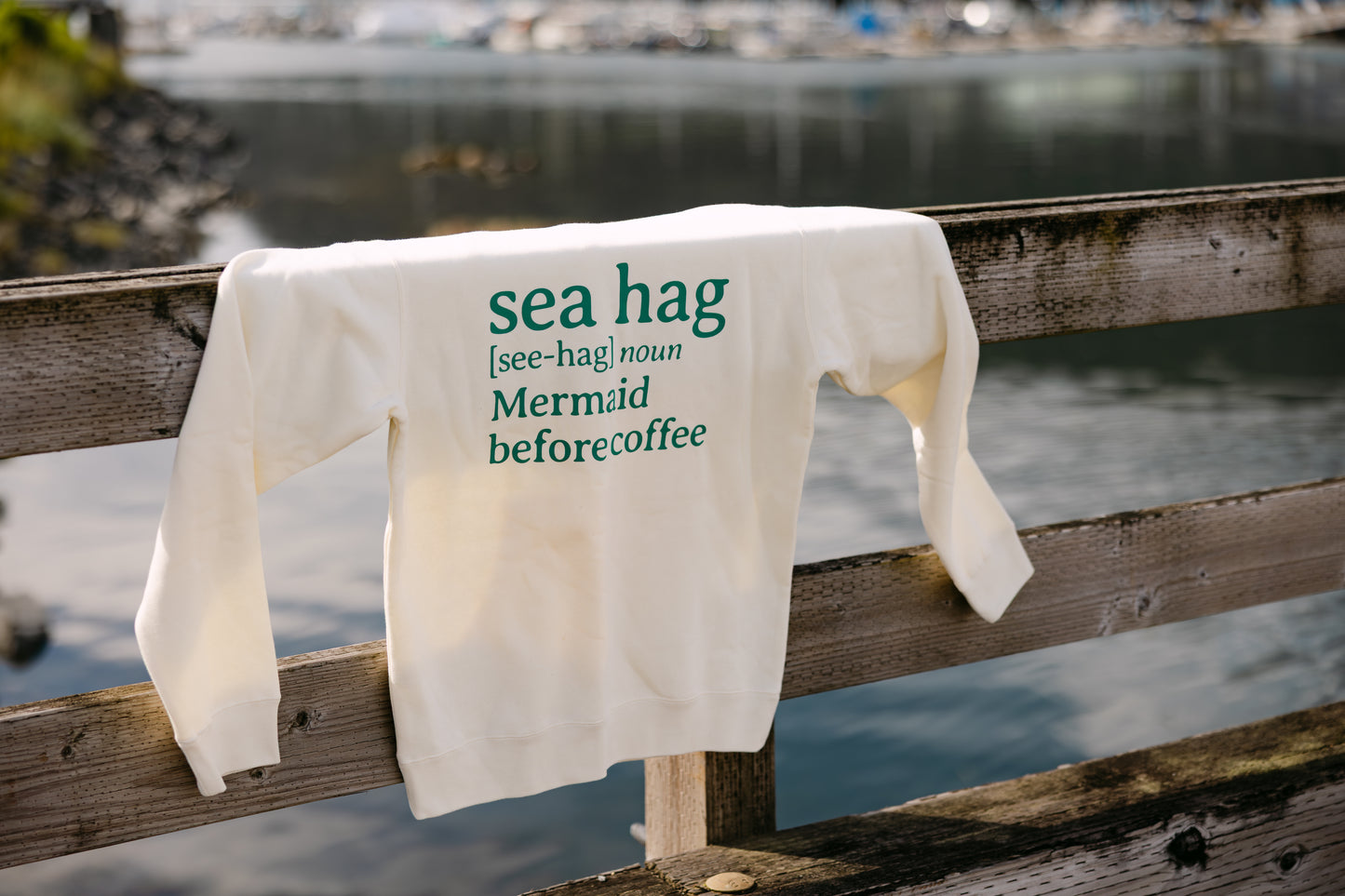 Sea Hag Hoodie – Cream & Green