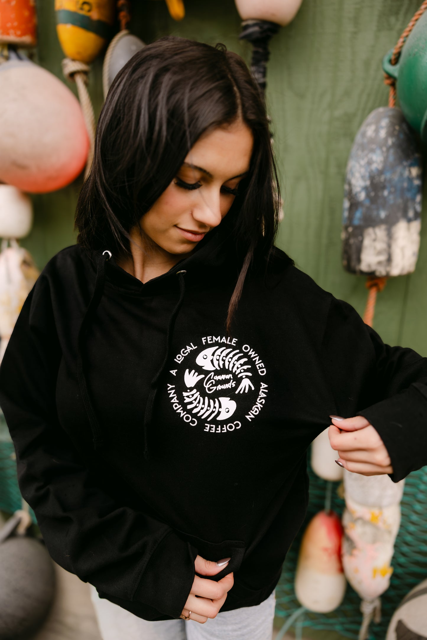 Sea Hag Hoodie – Black & White