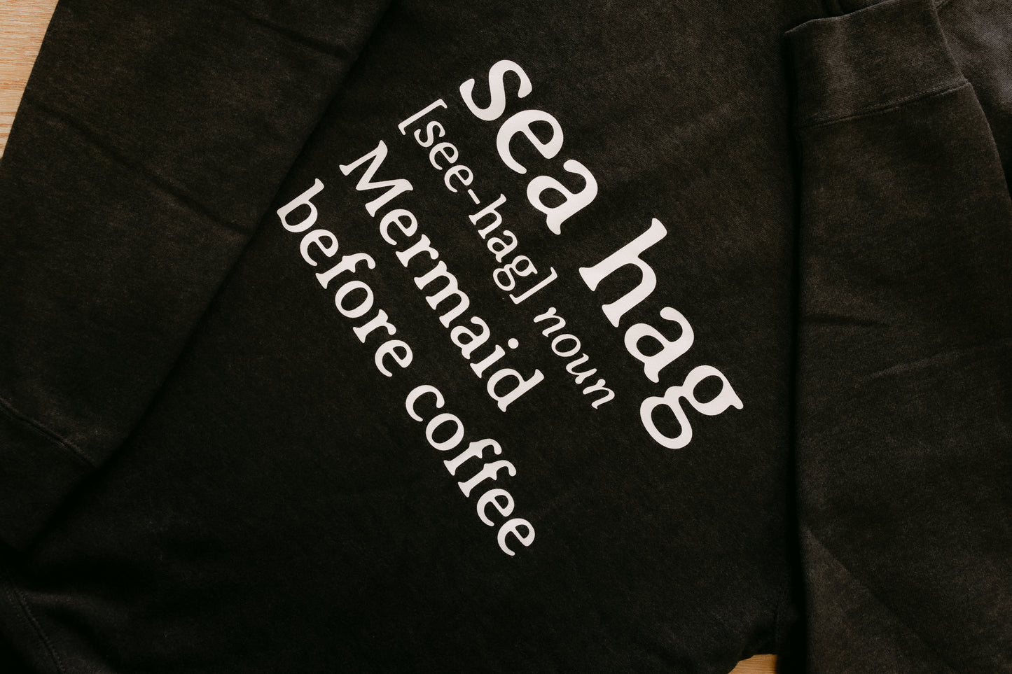 Sea Hag Hoodie – Charcoal & White