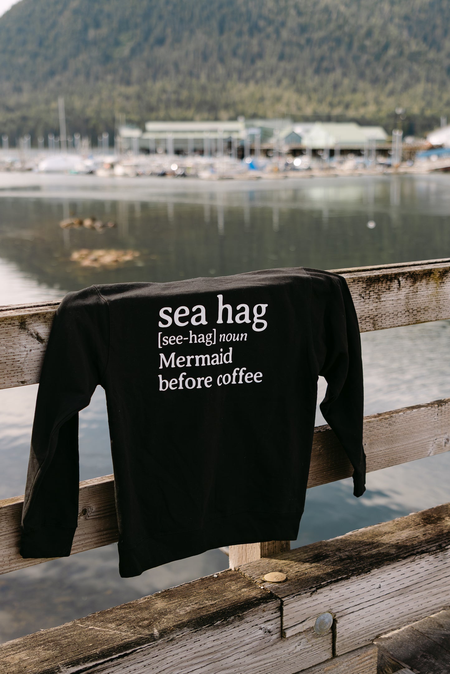 Sea Hag Hoodie – Charcoal & White