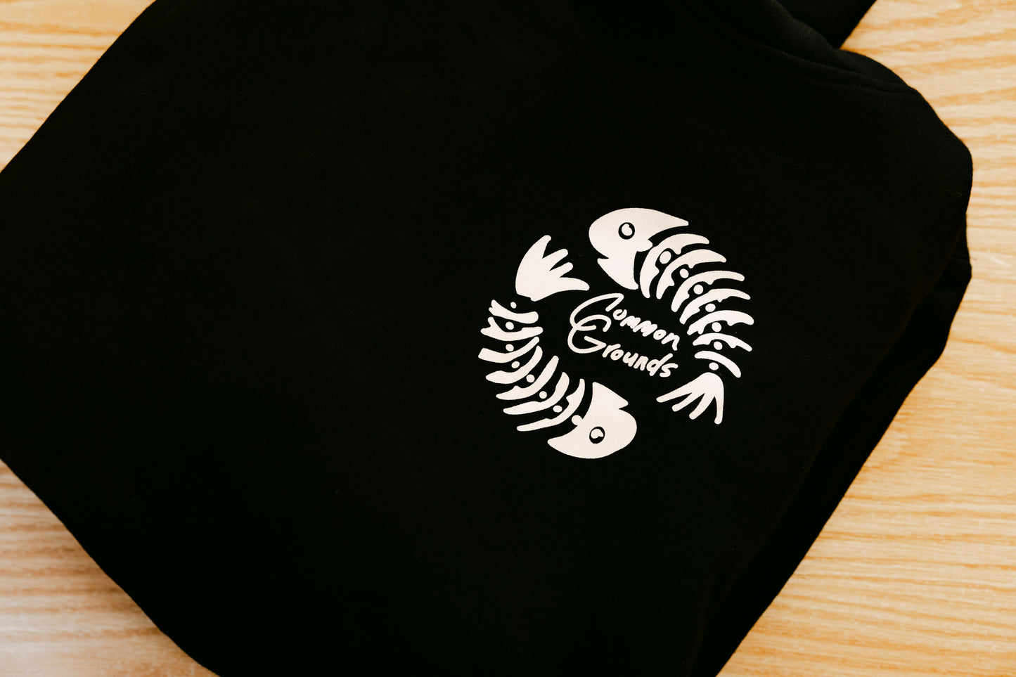 From Fishing to Coffee Hoodie – Black & White